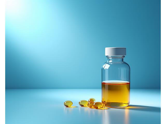 Envase de Omega-3 de alta pureza junto a cápsulas